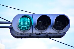 LED 信号電材 車両用信号灯器 青矢印　黄ユニット　未使用品 LED 信号電材 車両用信号灯器 青矢印黄ユニット未使用品